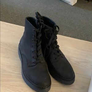 Vince leather biker boots